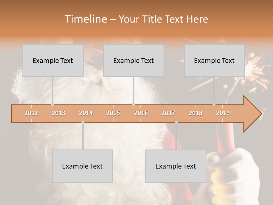 Male Navidad Firework PowerPoint Template