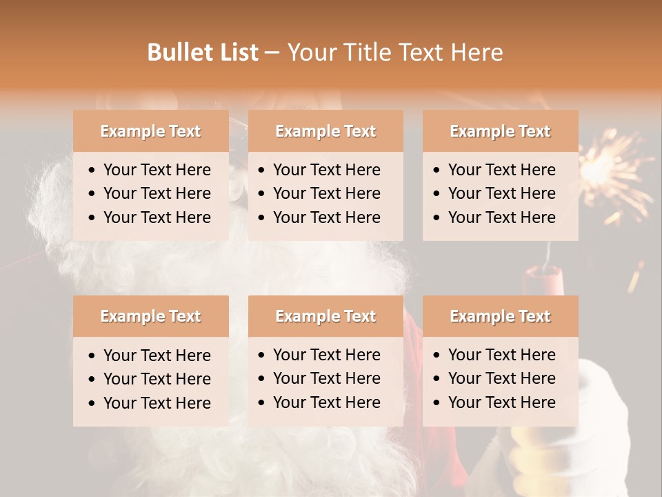 Male Navidad Firework PowerPoint Template