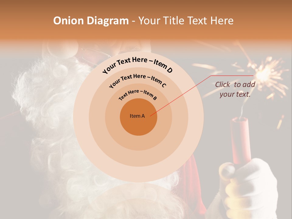 Male Navidad Firework PowerPoint Template