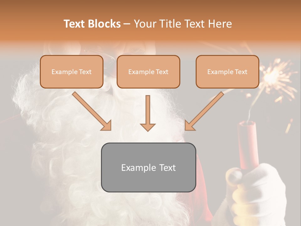 Male Navidad Firework PowerPoint Template