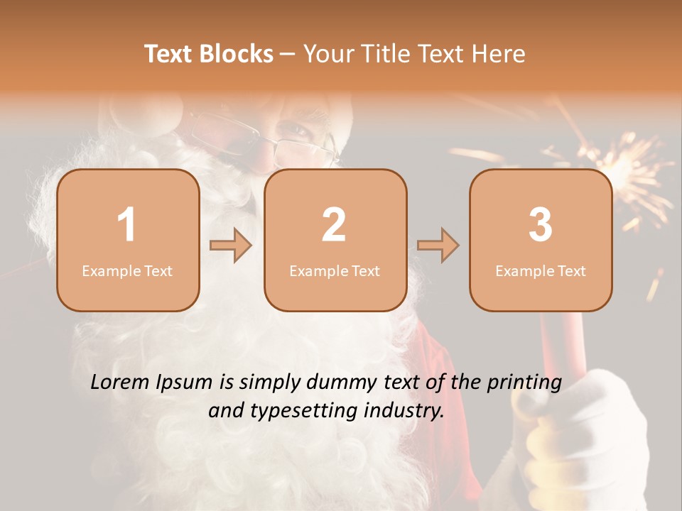 Male Navidad Firework PowerPoint Template