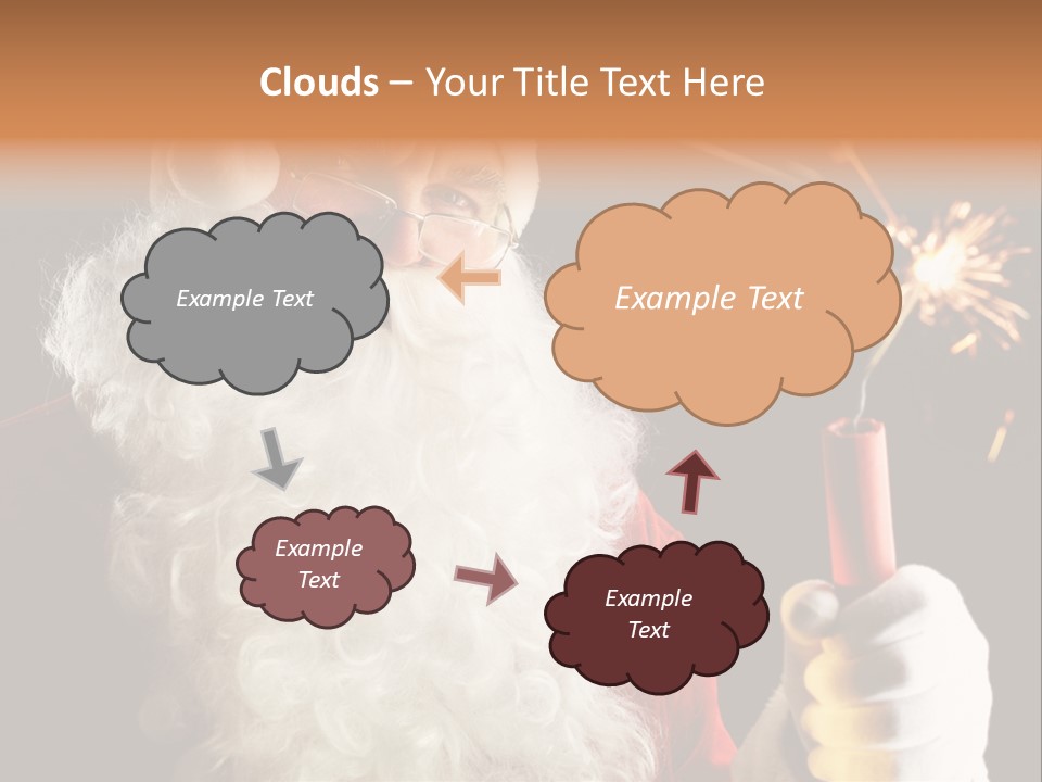 Male Navidad Firework PowerPoint Template