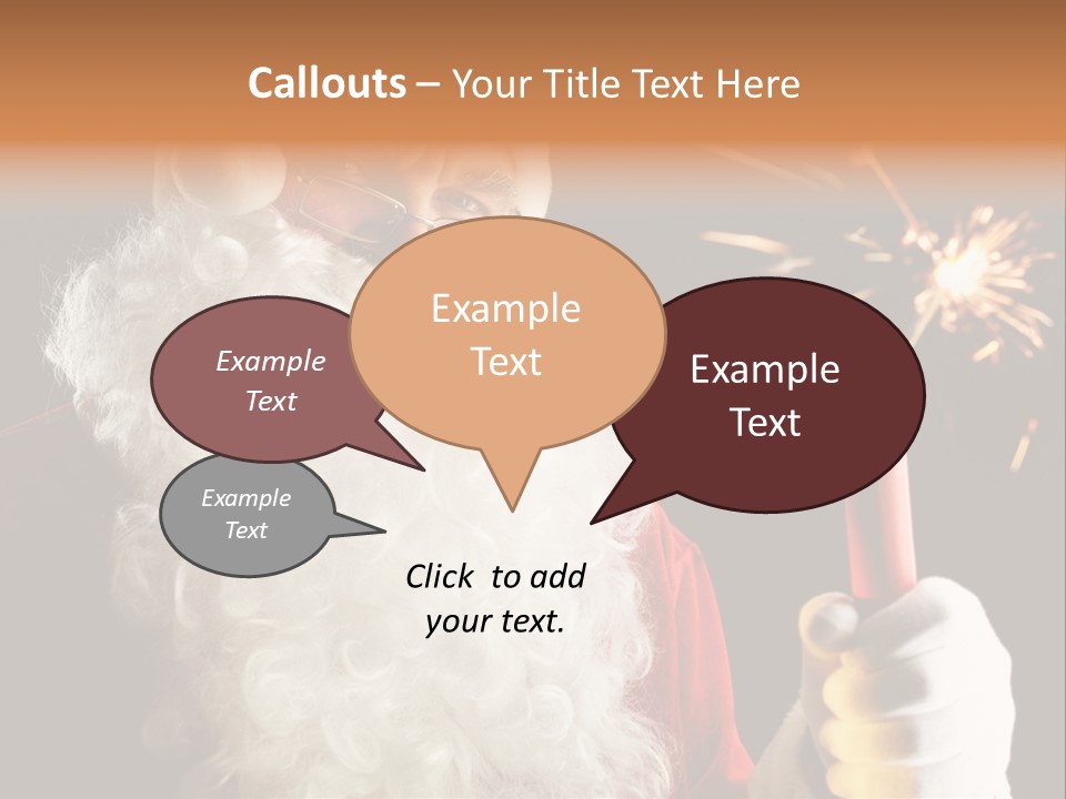 Male Navidad Firework PowerPoint Template