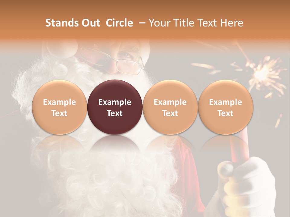 Male Navidad Firework PowerPoint Template