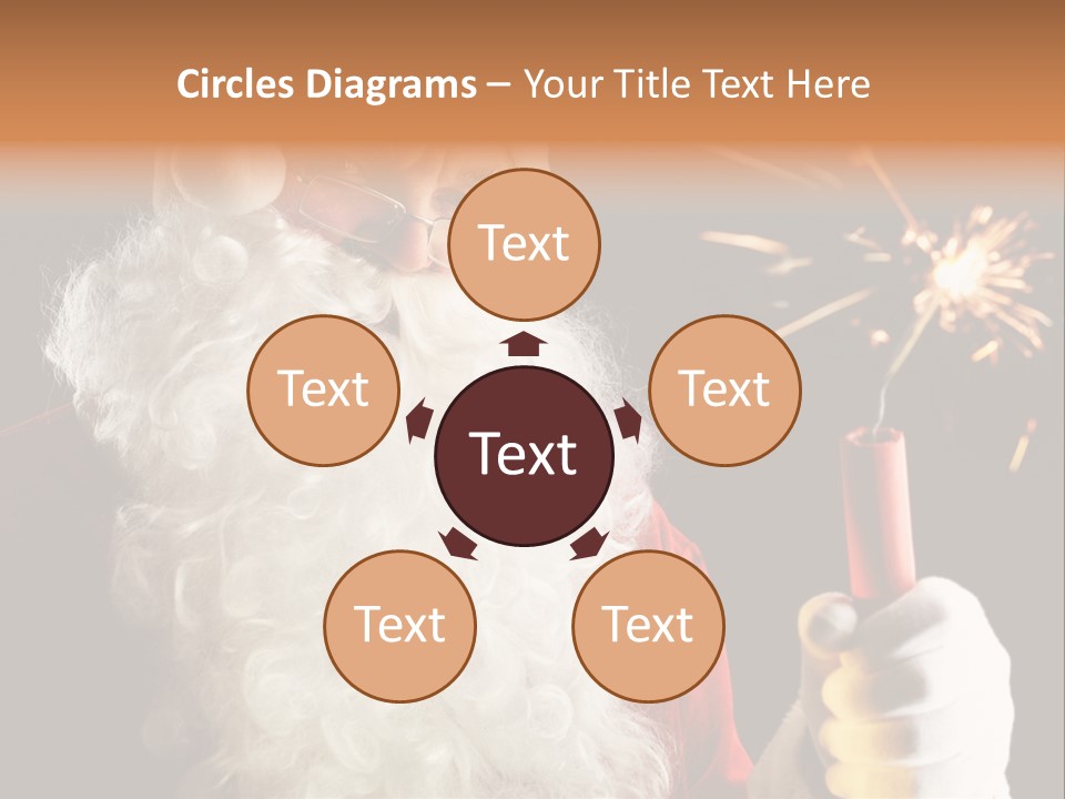 Male Navidad Firework PowerPoint Template