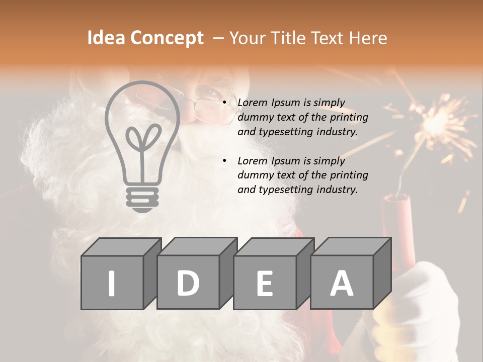 Male Navidad Firework PowerPoint Template