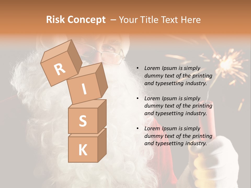 Male Navidad Firework PowerPoint Template