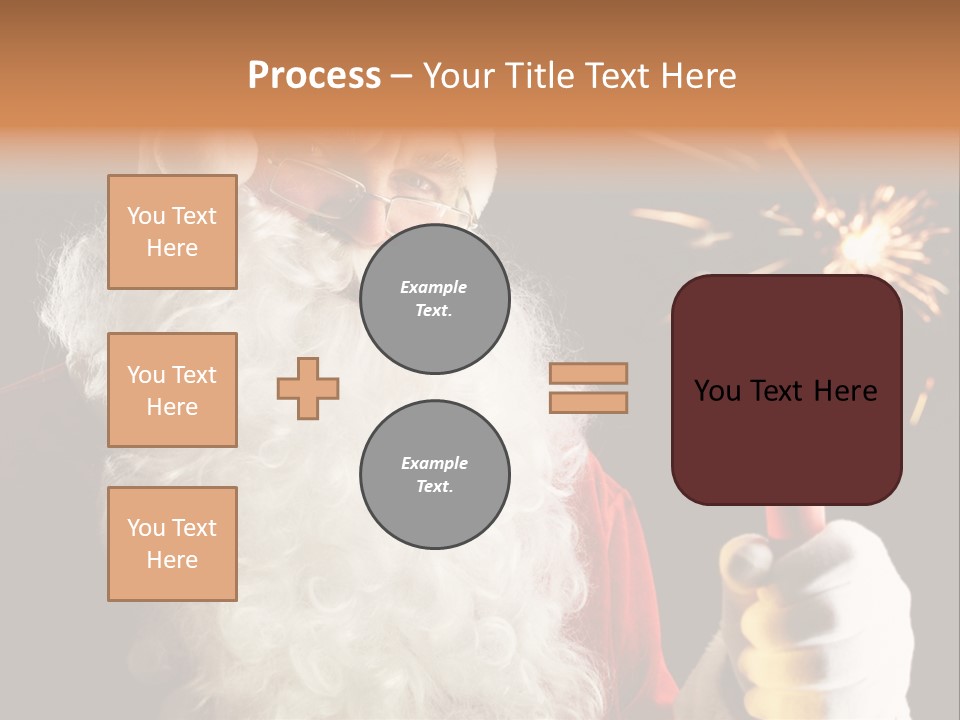 Male Navidad Firework PowerPoint Template
