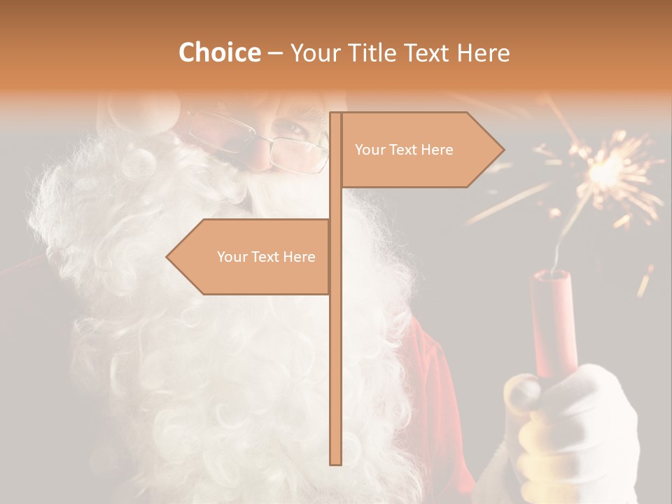Male Navidad Firework PowerPoint Template