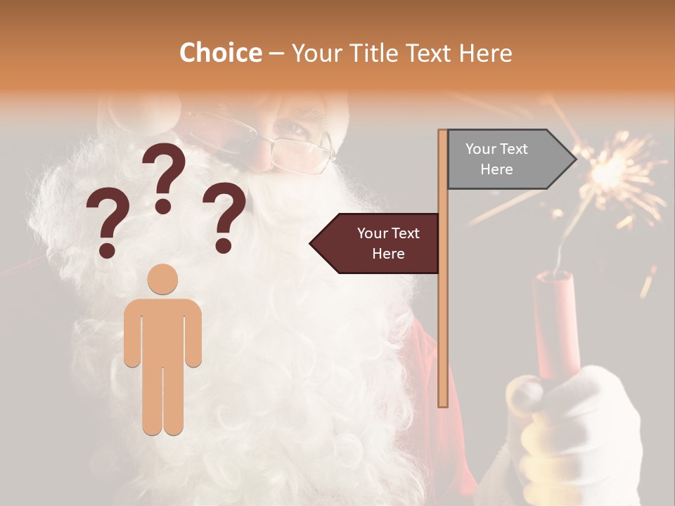 Male Navidad Firework PowerPoint Template