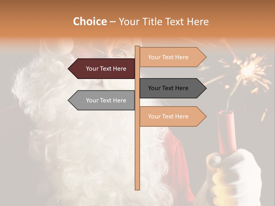 Male Navidad Firework PowerPoint Template