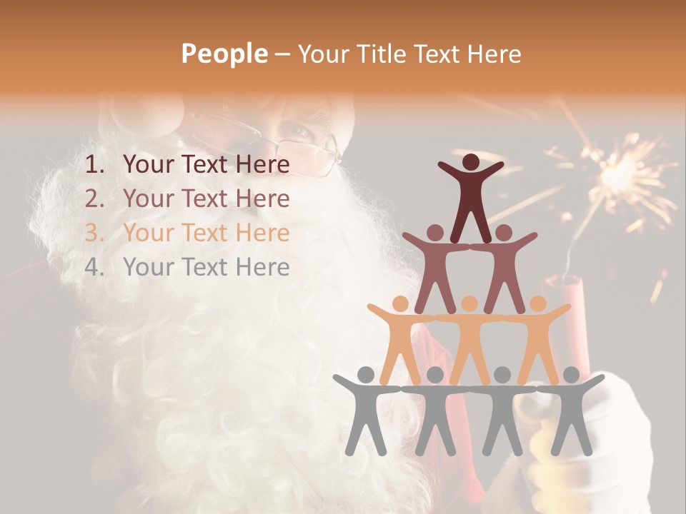 Male Navidad Firework PowerPoint Template