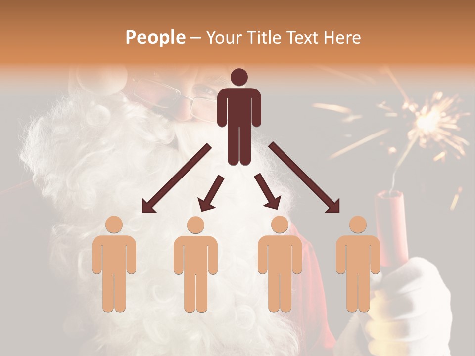 Male Navidad Firework PowerPoint Template