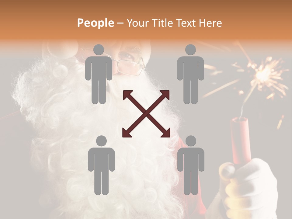 Male Navidad Firework PowerPoint Template