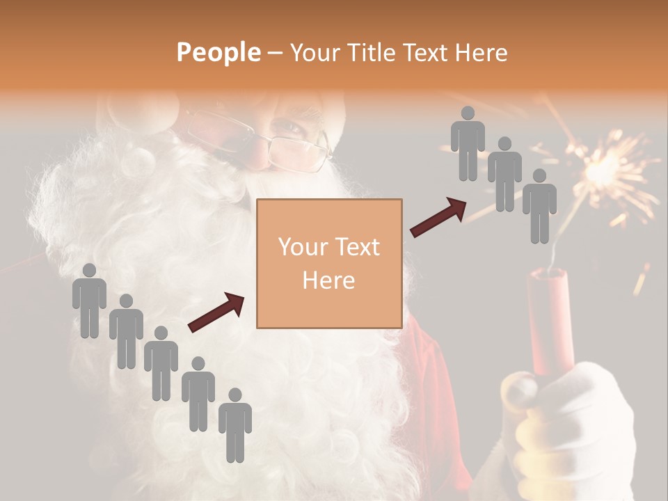 Male Navidad Firework PowerPoint Template