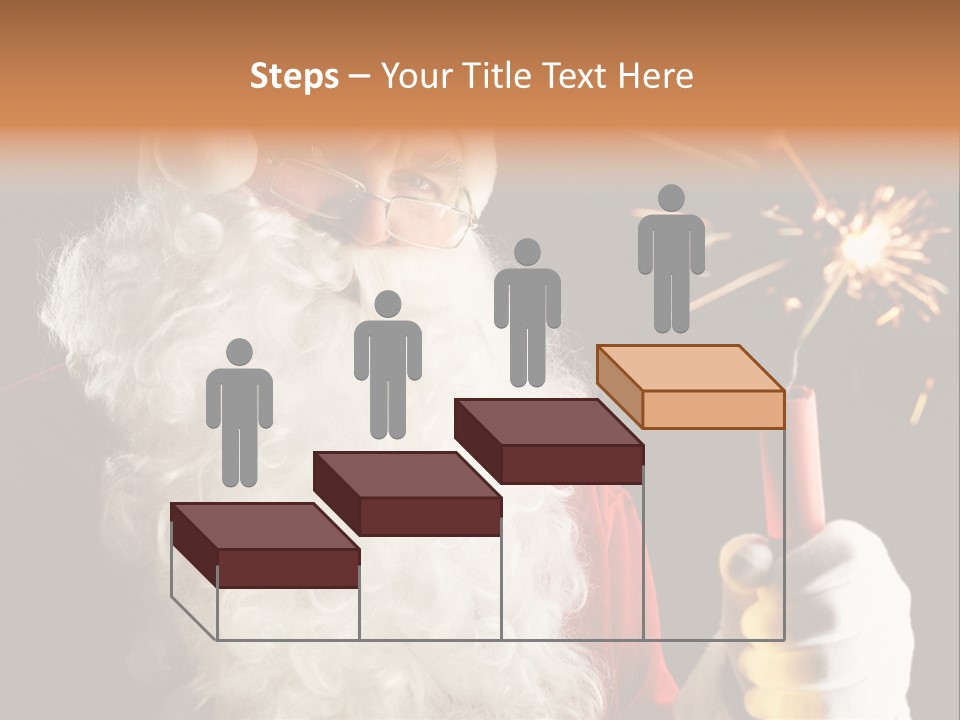 Male Navidad Firework PowerPoint Template