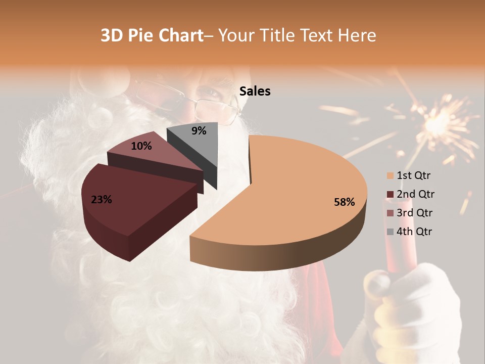 Male Navidad Firework PowerPoint Template