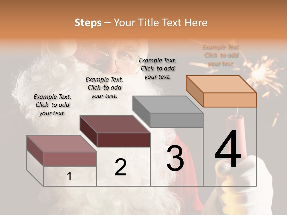 Male Navidad Firework PowerPoint Template