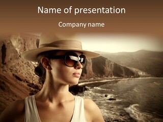 Mountain Outdoor Sea PowerPoint Template