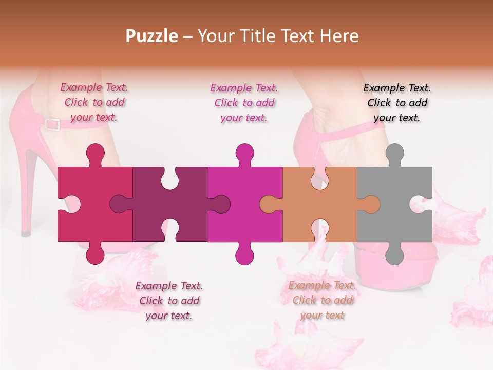 Young Isolated On White Girl PowerPoint Template