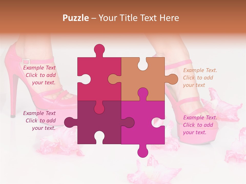 Young Isolated On White Girl PowerPoint Template