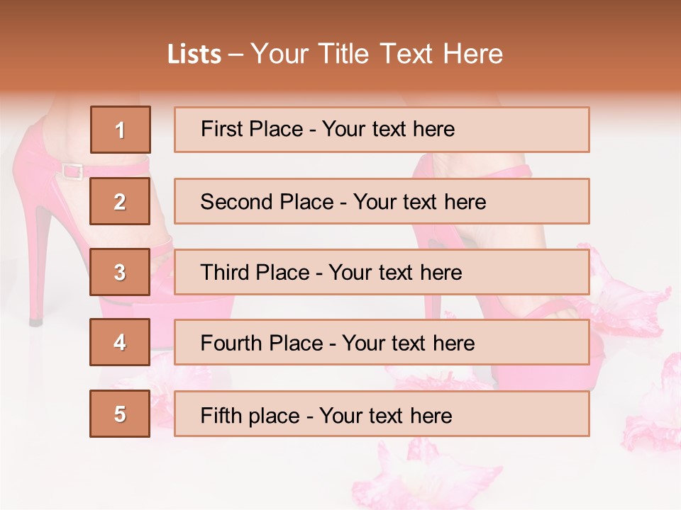 Young Isolated On White Girl PowerPoint Template