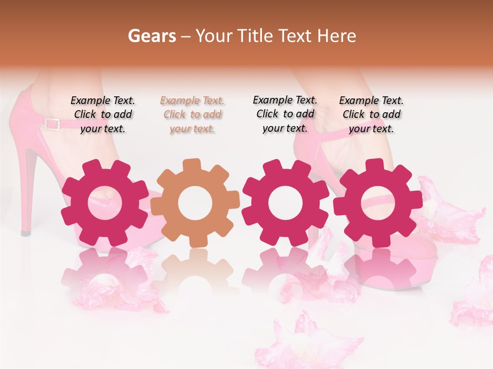 Young Isolated On White Girl PowerPoint Template