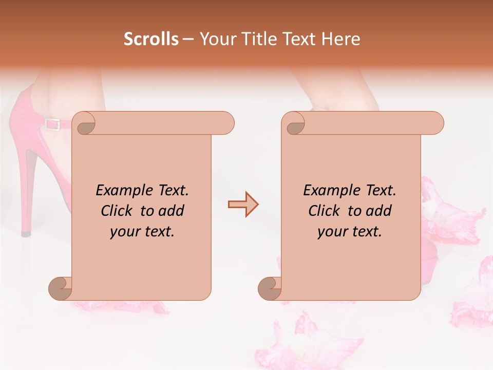 Young Isolated On White Girl PowerPoint Template