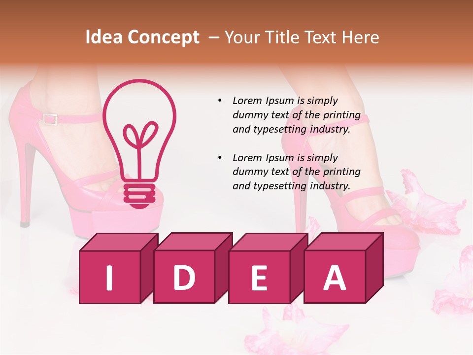 Young Isolated On White Girl PowerPoint Template