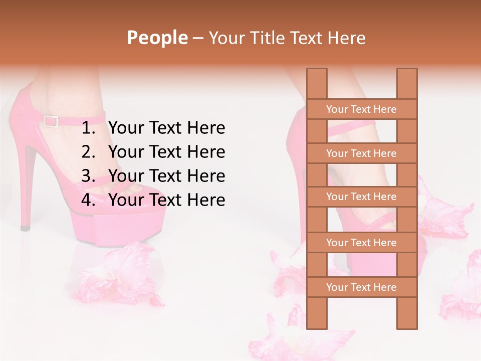 Young Isolated On White Girl PowerPoint Template