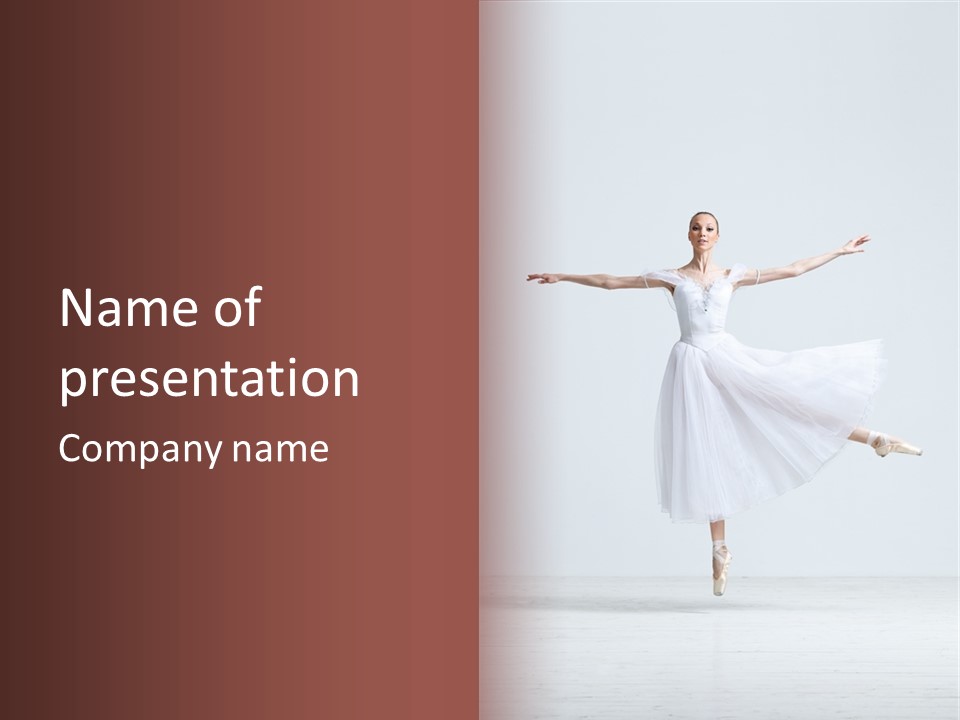 Ballerina Elegance Dancer PowerPoint Template