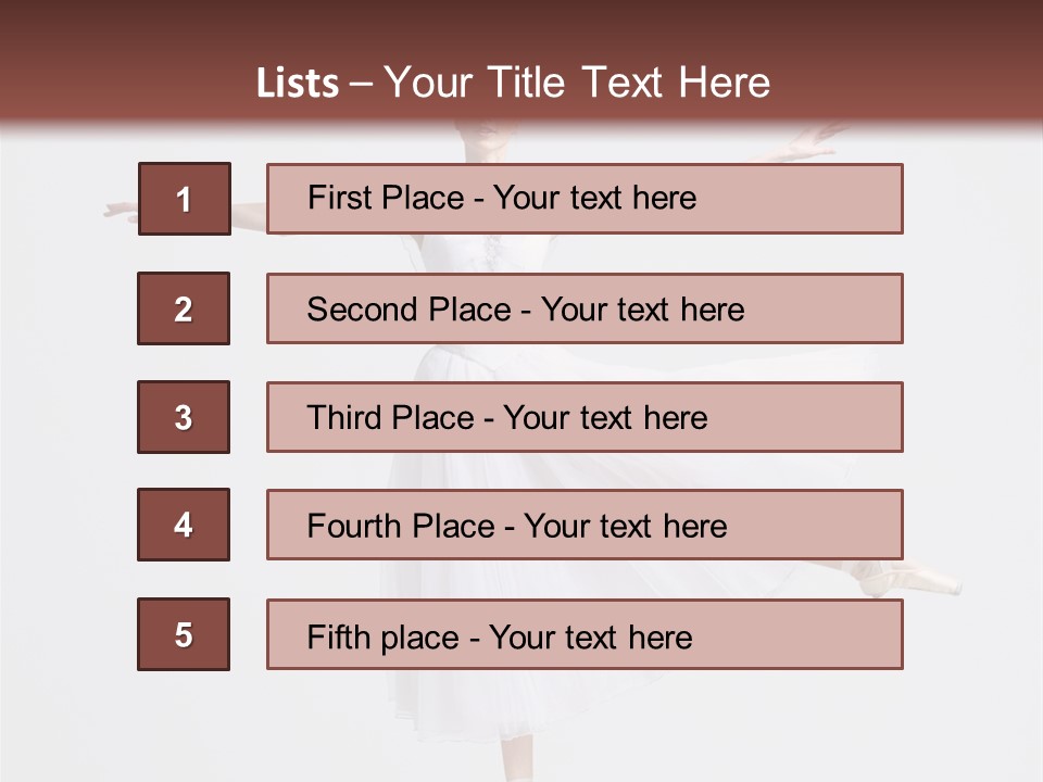 Ballerina Elegance Dancer PowerPoint Template