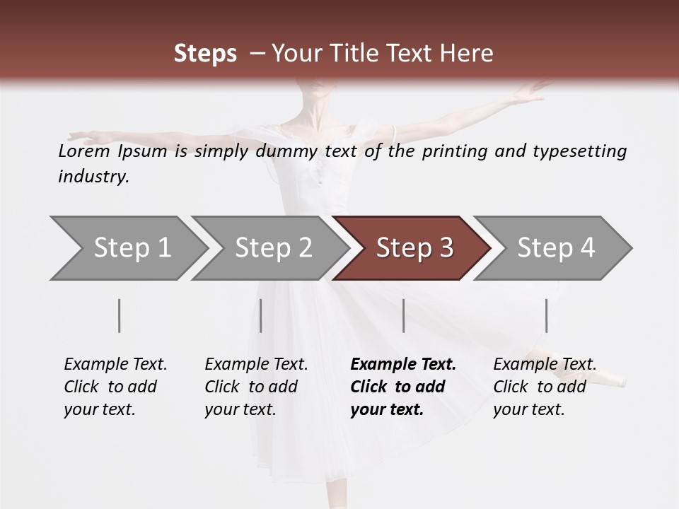 Ballerina Elegance Dancer PowerPoint Template