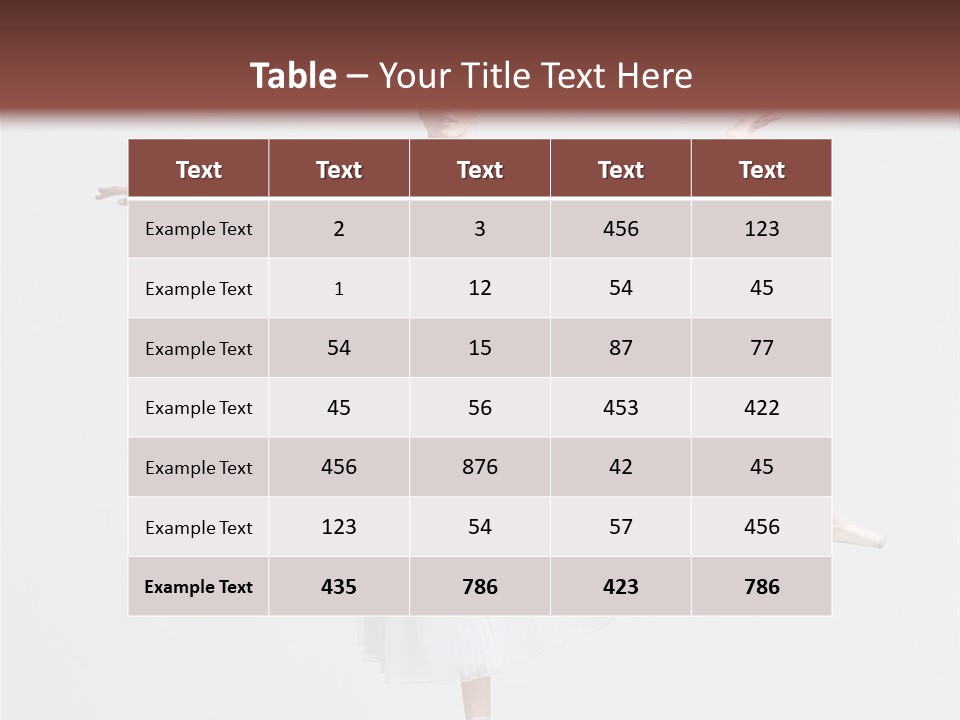Ballerina Elegance Dancer PowerPoint Template
