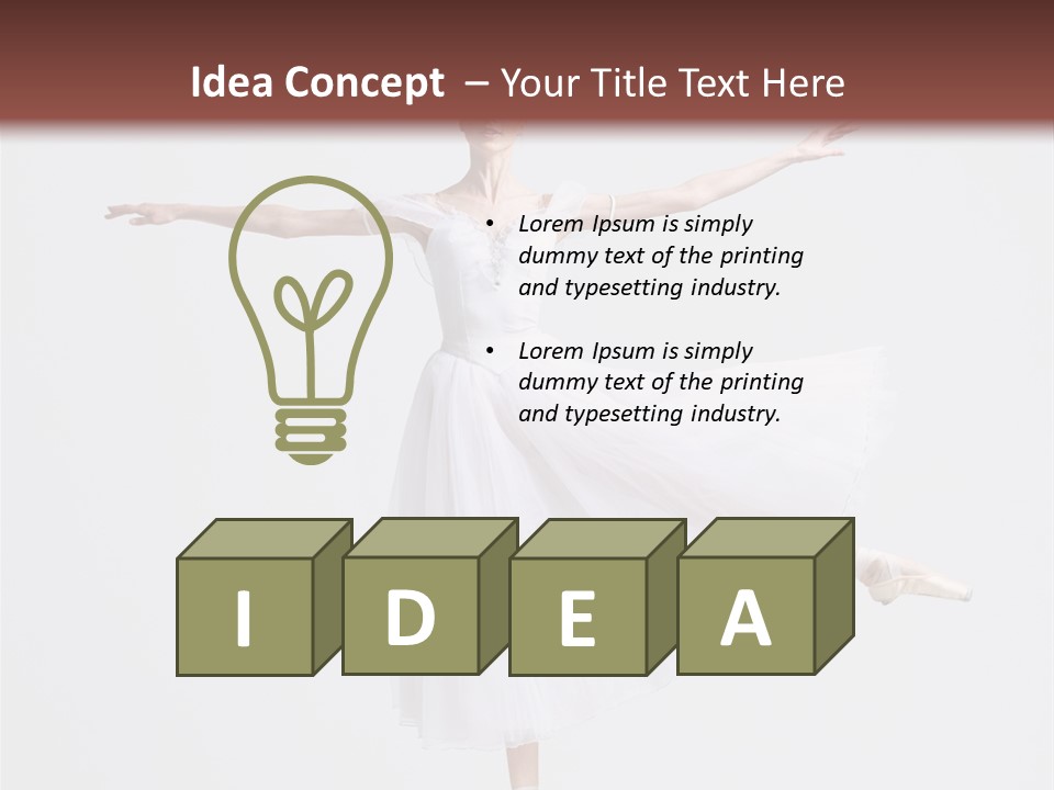 Ballerina Elegance Dancer PowerPoint Template