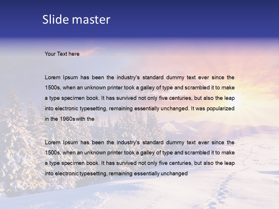 Park Tree Snowy PowerPoint Template