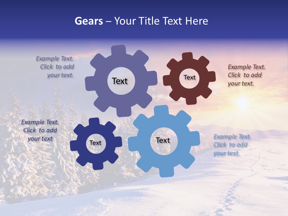 Park Tree Snowy PowerPoint Template