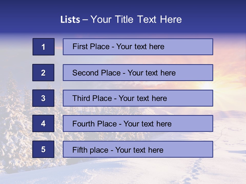 Park Tree Snowy PowerPoint Template
