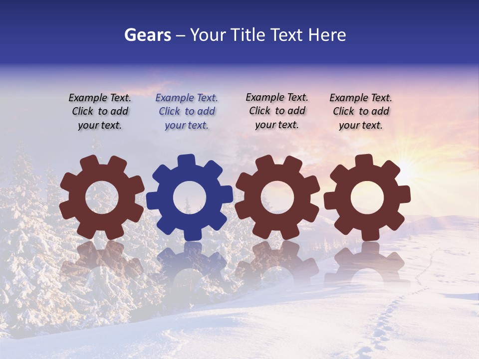 Park Tree Snowy PowerPoint Template