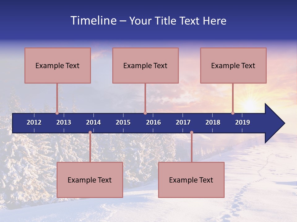 Park Tree Snowy PowerPoint Template