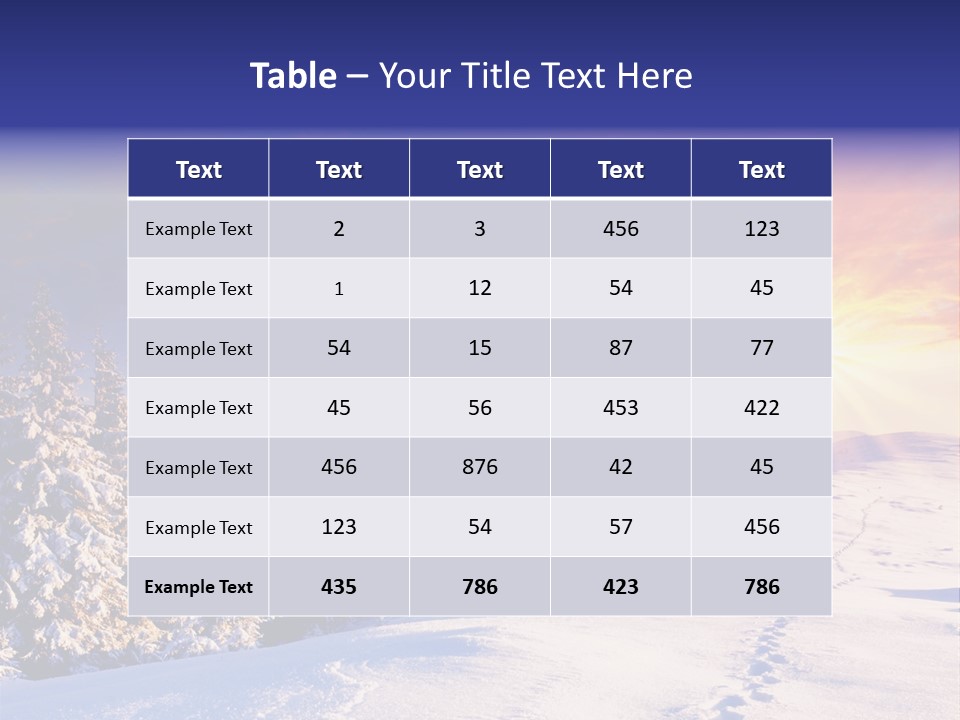 Park Tree Snowy PowerPoint Template