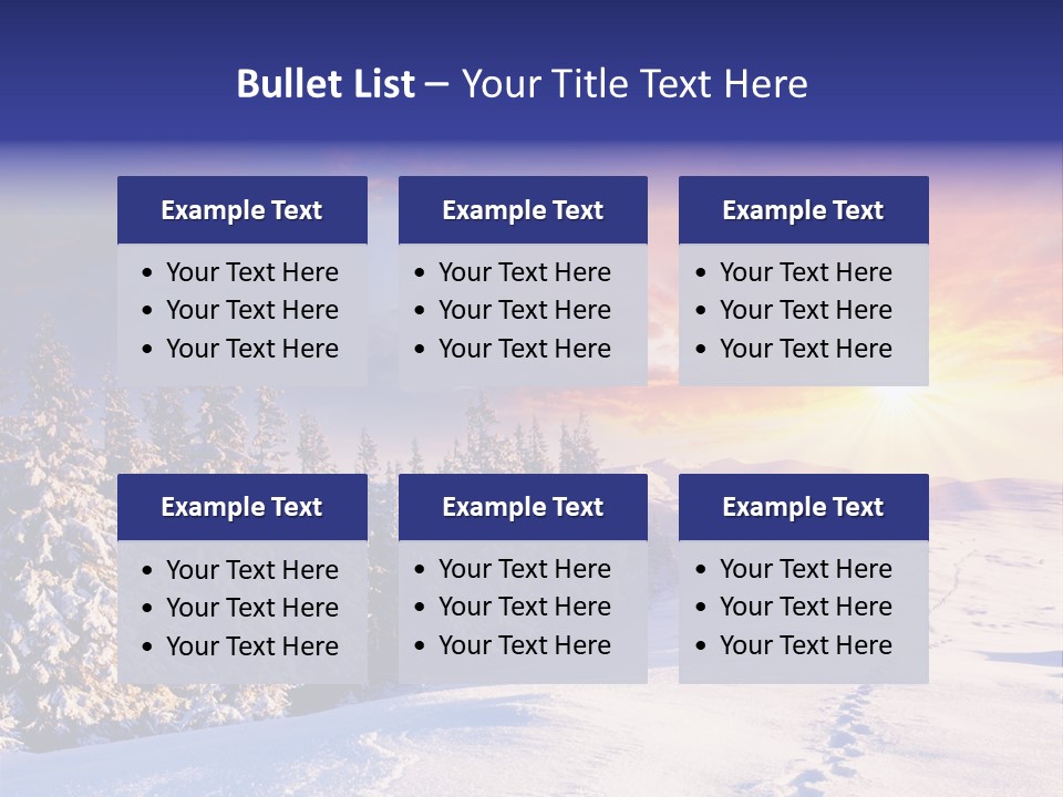 Park Tree Snowy PowerPoint Template