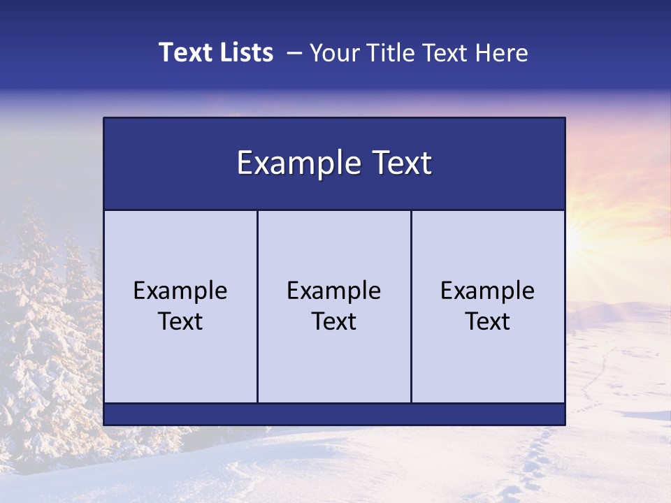 Park Tree Snowy PowerPoint Template