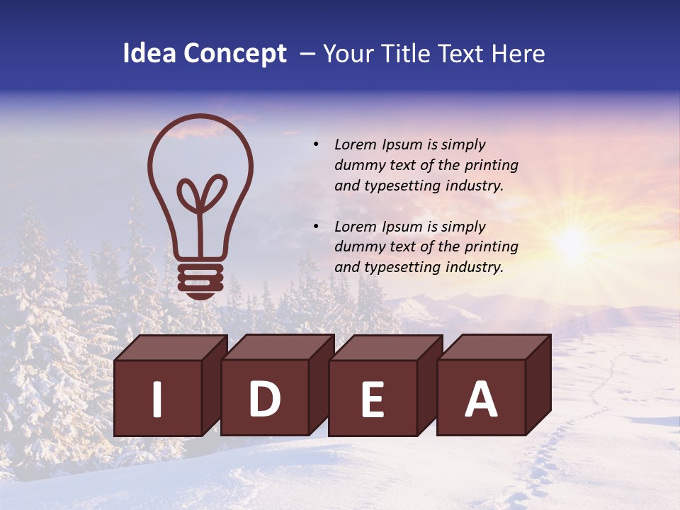 Park Tree Snowy PowerPoint Template