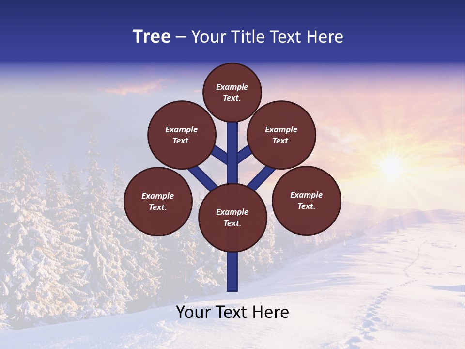 Park Tree Snowy PowerPoint Template