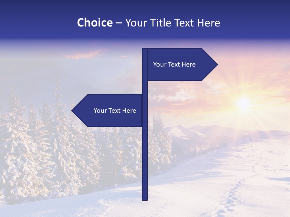 Park Tree Snowy PowerPoint Template