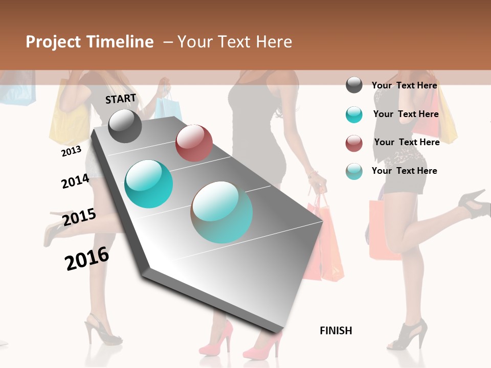 Shop Happy Holding PowerPoint Template