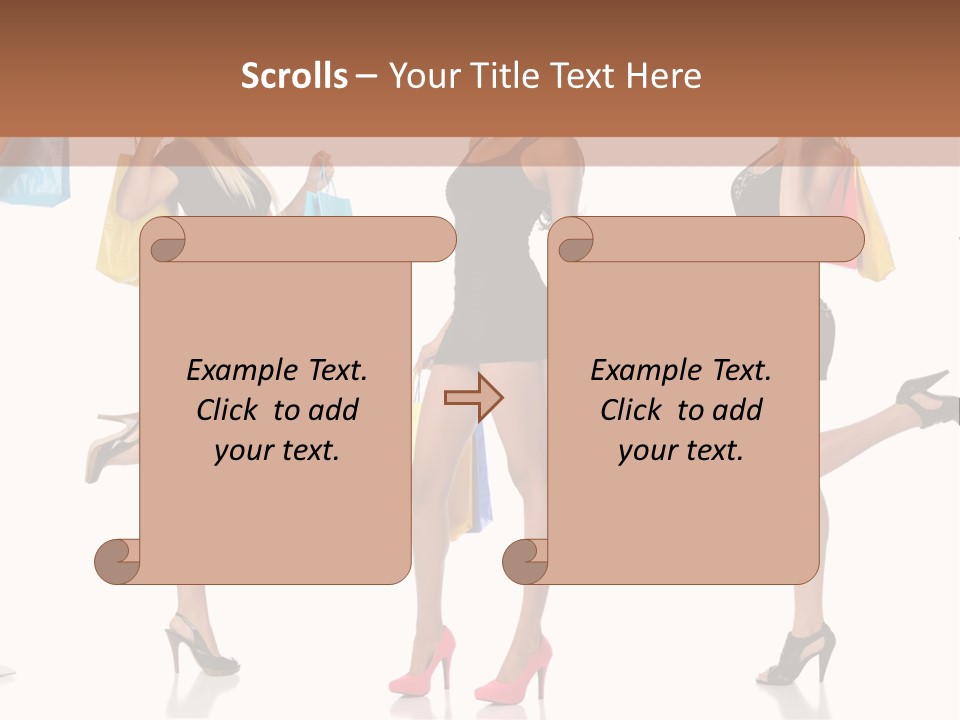 Shop Happy Holding PowerPoint Template