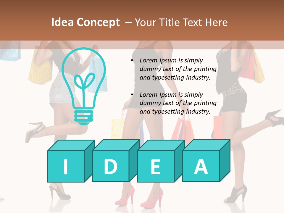 Shop Happy Holding PowerPoint Template