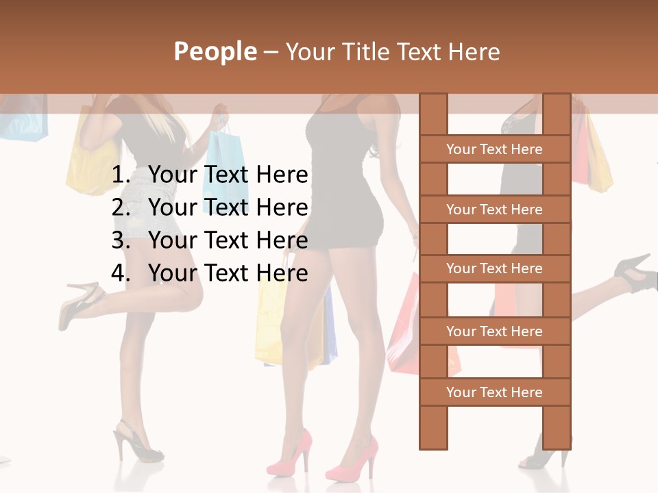 Shop Happy Holding PowerPoint Template